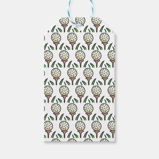 Étiquettes-cadeau Cadeau de golfeur balles de golf géantes Tés or (Devant)
