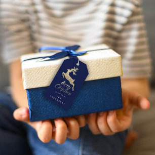 Étiquettes-cadeau Cadeau de Joyeux Noël pour script la marine bleue