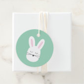 Étiquettes Cadeau Cadeau de lapin de Pâques doux (En situation)