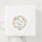 Étiquettes Cadeau Cadeau de Mariage de germes floraux rustiques (En situation)