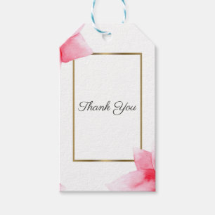 Étiquettes-cadeau Cadeau de mariage floral aquarelle Corail pêche d'