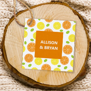 Étiquettes Cadeau Cadeau de Mariage ou de Fête des mariées au citron