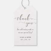 Étiquettes-cadeau Cadeau de mariage Simple Élégance Merci (Devant)