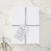 Étiquettes-cadeau Cadeau de mariage Simple Élégance Merci (Avec de la ficelle)