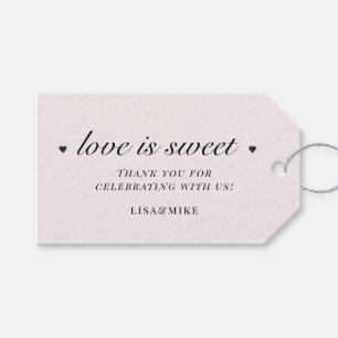 Étiquettes-cadeau Cadeau de mariage Simple Rose Amour est Doux