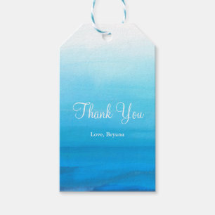 Étiquettes-cadeau Cadeau de mariage tropical de plage à l'aquarelle