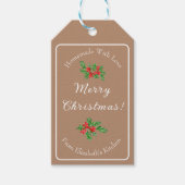 Étiquettes-cadeau Cadeau de Noël de cuisson de vacances modifiable J (Devant)