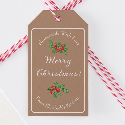 Étiquettes-cadeau Cadeau de Noël de cuisson de vacances modifiable J