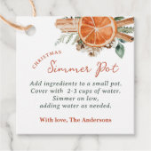 Étiquettes Cadeau Cadeau de Noël Simmer Pot Stovetop Potpourri (Devant)