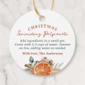Étiquettes Cadeau Cadeau de Noël Simmerer Potpourri (Devant)