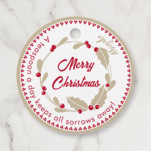 Étiquettes Cadeau Cadeau de Noël Whimsical Jelly fait maison