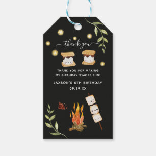 Étiquettes-cadeau Cadeau de remerciement de camping S'mores pour feu