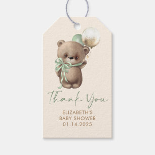 Étiquettes-cadeau Cadeau de remerciement pour Baby Shower Ours en pe