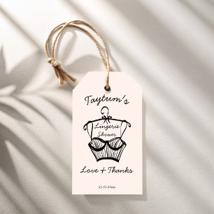 Étiquettes-cadeau Cadeau de remerciement pour lingerie à la fête de
