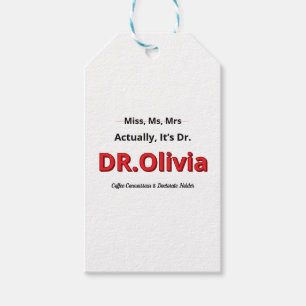 Étiquettes-cadeau Cadeau de remise de diplôme de doctorat drôle pour