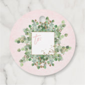 Étiquettes Cadeau Cadeau de vacances Pastel Pink Eucalyptus (Dos)