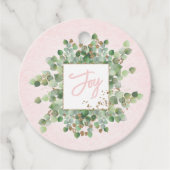 Étiquettes Cadeau Cadeau de vacances Pastel Pink Eucalyptus (Devant)