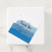 Étiquettes Cadeau Cadeau Mariage couleur bleu de plage (En situation)