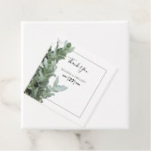 Étiquettes Cadeau Cadeau Mariage en argent Dollar Eucalyptus (En situation)