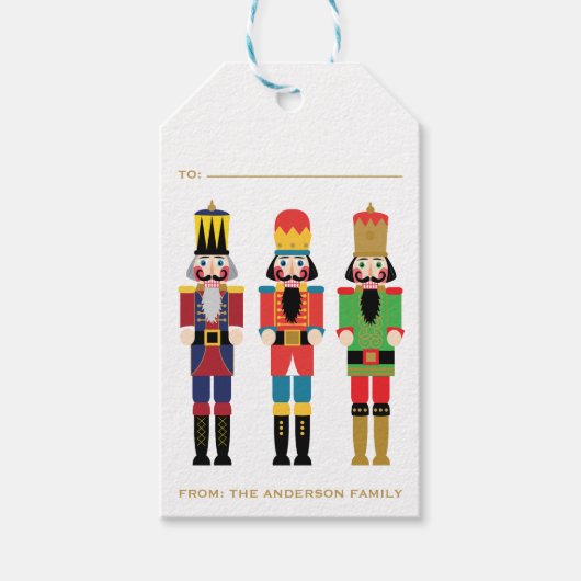 ÉTIQUETTES-CADEAU CADEAU NUTCRACKER DE NOËL (Devant)