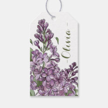 Cadeau personnalisé d'art en ligne floral de lilas