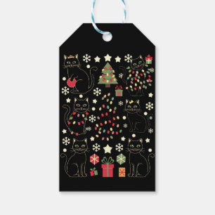 Étiquettes-cadeau Cadeau pour amateur de chats à Noël pour propriéta