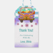 Étiquettes-cadeau Cadeau Retro Rainbow Super Merci (Dos)