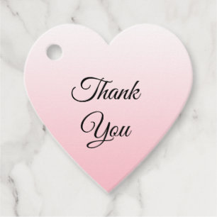 Étiquettes Cadeau Cadeau rose poudré de remerciement personnalisé