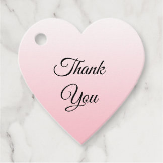 Étiquettes Cadeau Cadeau rose poudré de remerciement personnalisé