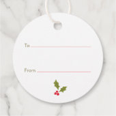 Étiquettes Cadeau Cadeau traditionnel de couronne de Noël (Dos)