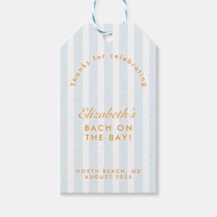 Étiquettes-cadeau Cadeau Vintage Orange & Bachelorette Bleu