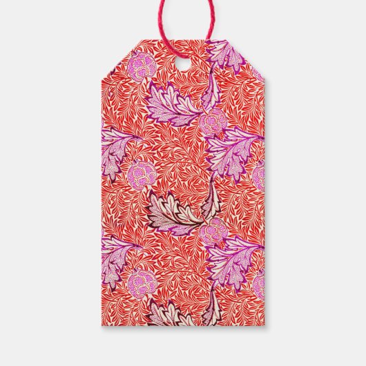 ÉTIQUETTES-CADEAU CADEAU : WILLIAM MORRIS : CONCEPTION D'APPLE (Devant)