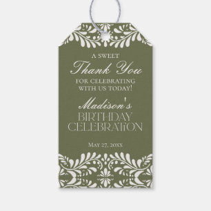 Étiquettes-cadeau Cadeaux de fête d'anniversaire Fiesta Carrelage de