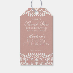 Étiquettes-cadeau Cadeaux de fête d'anniversaire Fiesta Carrelage Ta