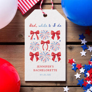 Étiquettes-cadeau Cadeaux de Fête de Bachelorette du 14 Juillet Roug