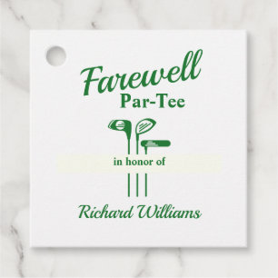 Étiquettes Cadeau Cadeaux de golf pour la retraite Thème Par-Tee