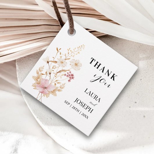 Étiquettes Cadeau Cadeaux de Mariage de Merci de Whimsical Fleur sau