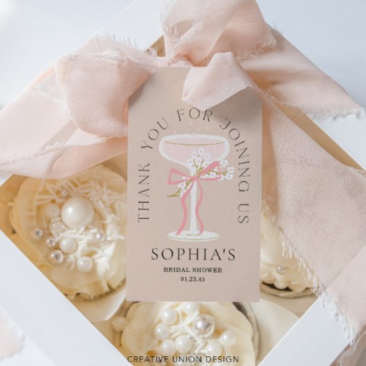 Étiquettes-cadeau Cadeaux de mariage pour Brunch et Champagne Pétill