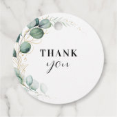 Étiquettes Cadeau Cadeaux de mariage rustiques dorés de verdure mode (Dos)