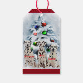 Étiquettes-cadeau Cadeaux de Noël dalmate (Dos)