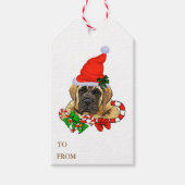 Étiquettes-cadeau Cadeaux de Noël Mastiff anglais (Devant)