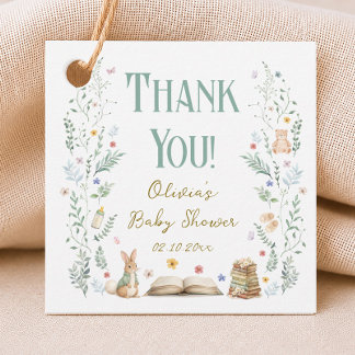 Étiquettes Cadeau Cadeaux de remerciement de Baby Shower pour Livre