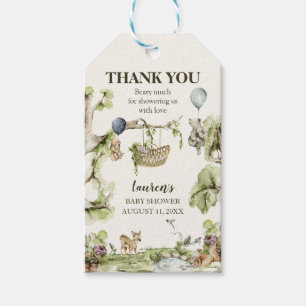 Étiquettes-cadeau Cadeaux de Remerciement pour Baby Shower Animaux d