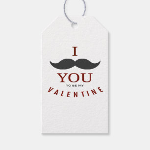 Étiquettes-cadeau Cadeaux Valentine Mustache