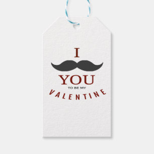 Étiquettes-cadeau Cadeaux Valentine Mustache