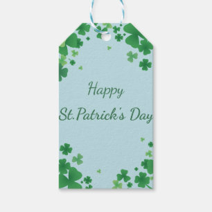 Étiquettes-cadeau Cadre de trèfle minimaliste de la Saint-Patrick 