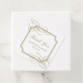 Étiquettes Cadeau Cadre Or Classique Merci Mariage de luxe (En situation)