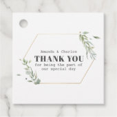 Étiquettes Cadeau Cadre Or & Folithe Moderne (Devant)