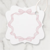 Étiquettes Cadeau Cadre papillon rose (Dos)