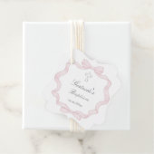 Étiquettes Cadeau Cadre papillon rose (En situation)